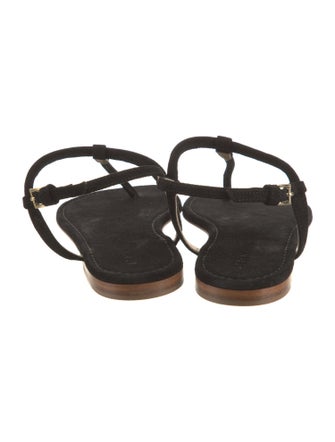 AERIN Suede T-Strap Sandals