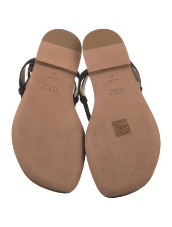 AERIN Suede T-Strap Sandals