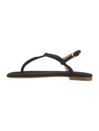 AERIN Suede T-Strap Sandals
