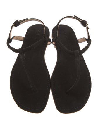 AERIN Suede T-Strap Sandals