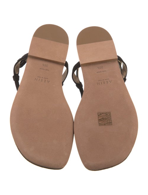 AERIN Suede T-Strap Sandals