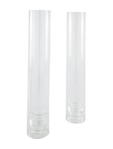 Aerin Decorative Accents Pair of Sancia Taper Holders & Sleeves