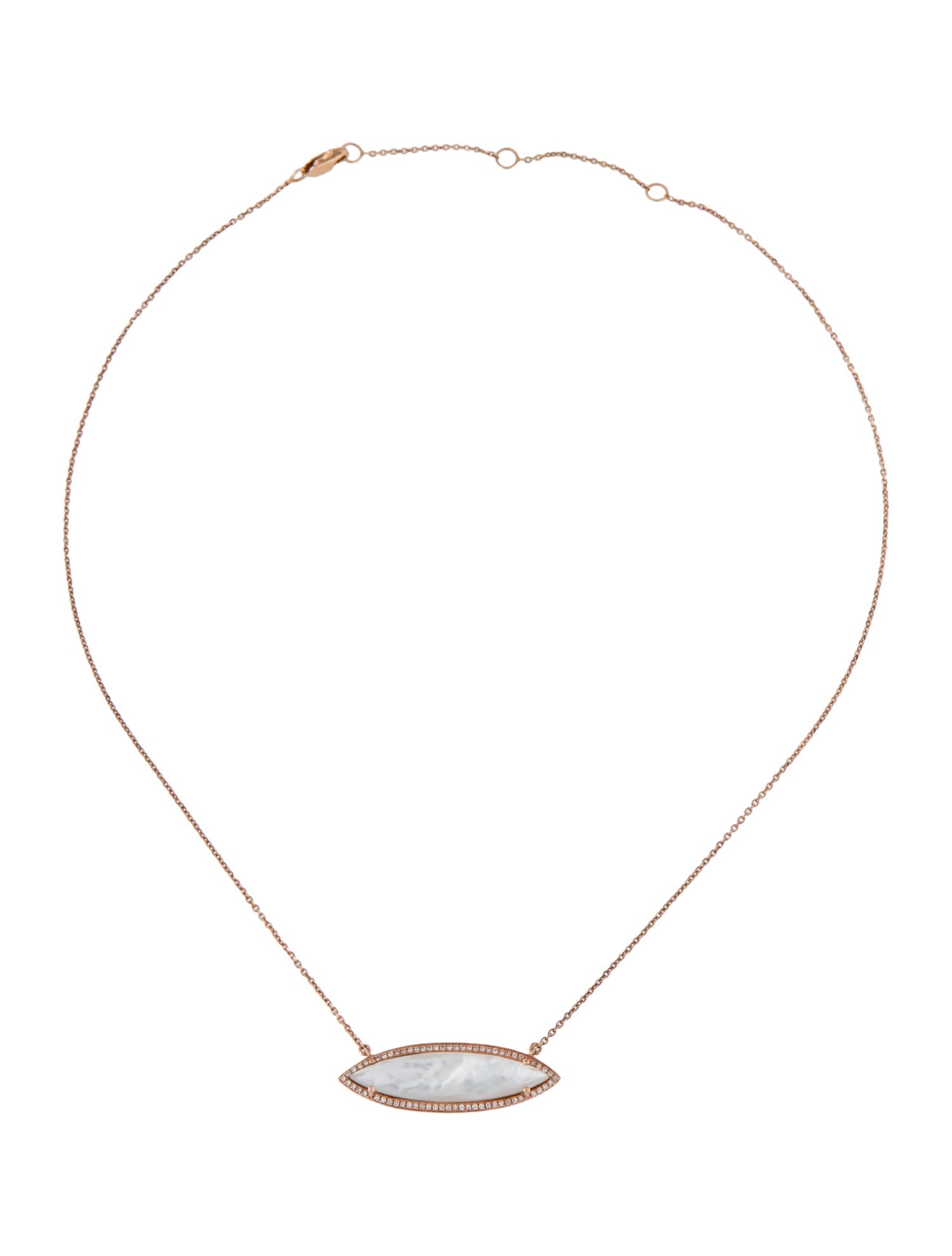 Anne Sisteron 14K Mother of Pearl Doublet & Diamond Celeste Pendant Necklace