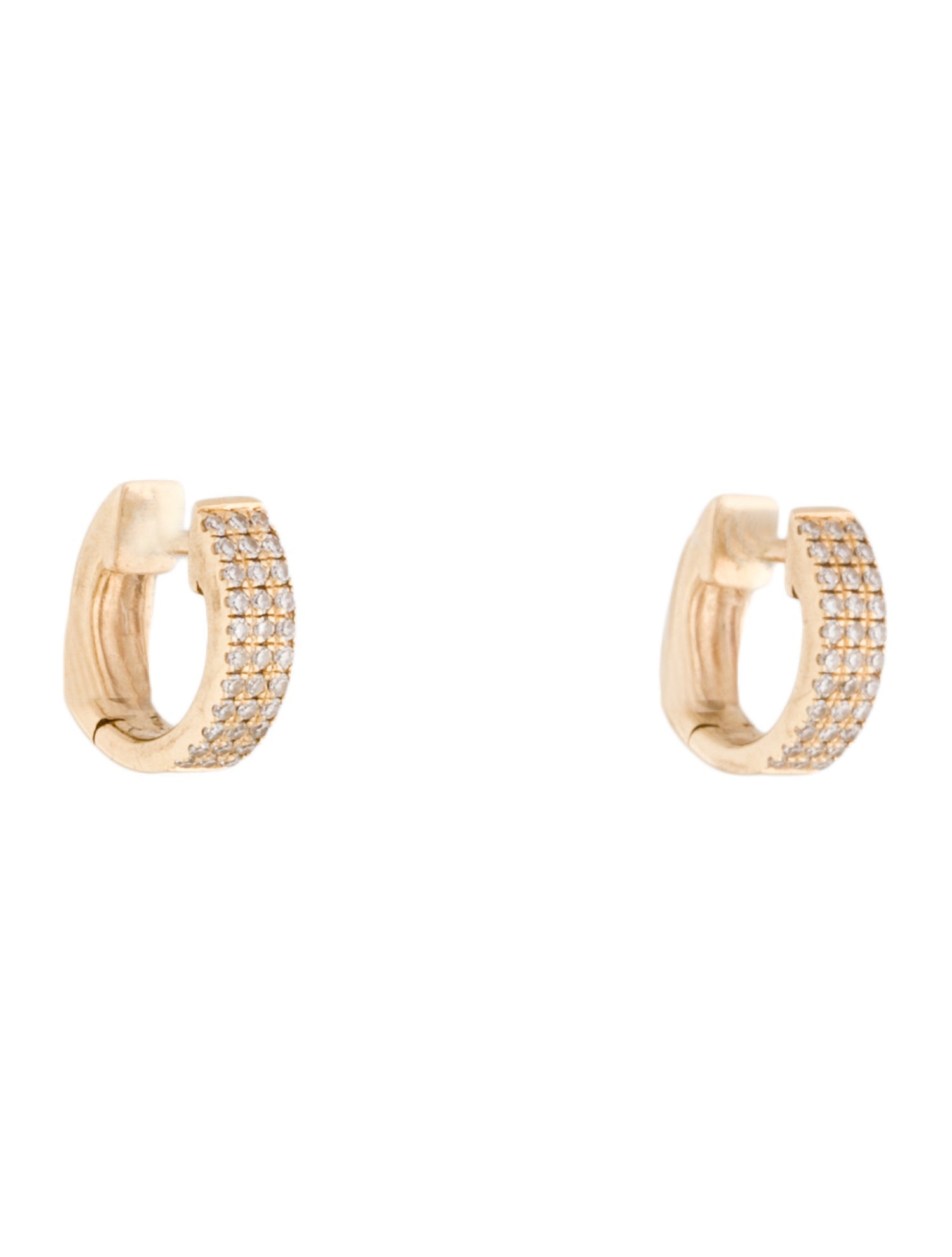 Anne Sisteron 14K Diamond Chloe Huggie Earrings
