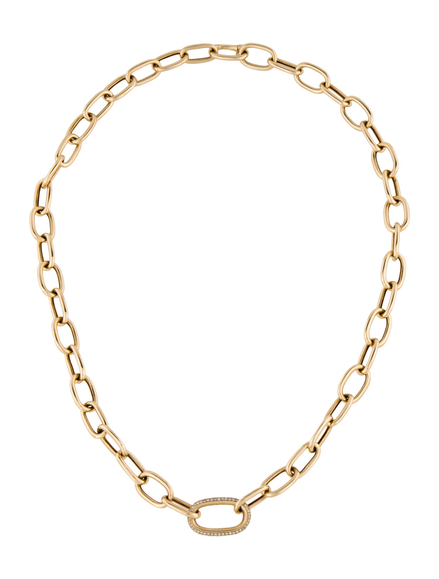 Anne Sisteron 14K Diamond Janesse Chain Link Necklace