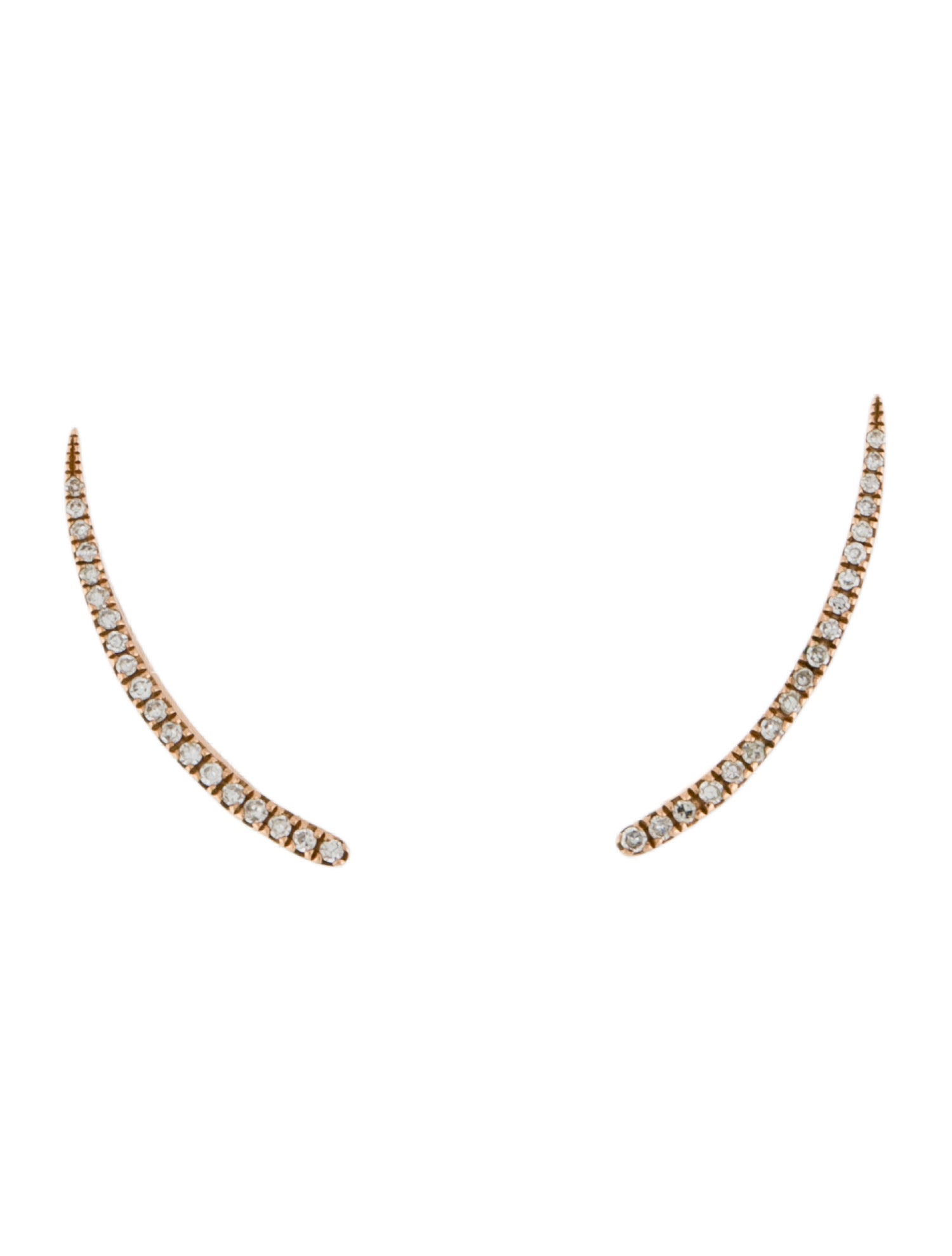 Anne Sisteron 14K Diamond Lash Ear Climbers