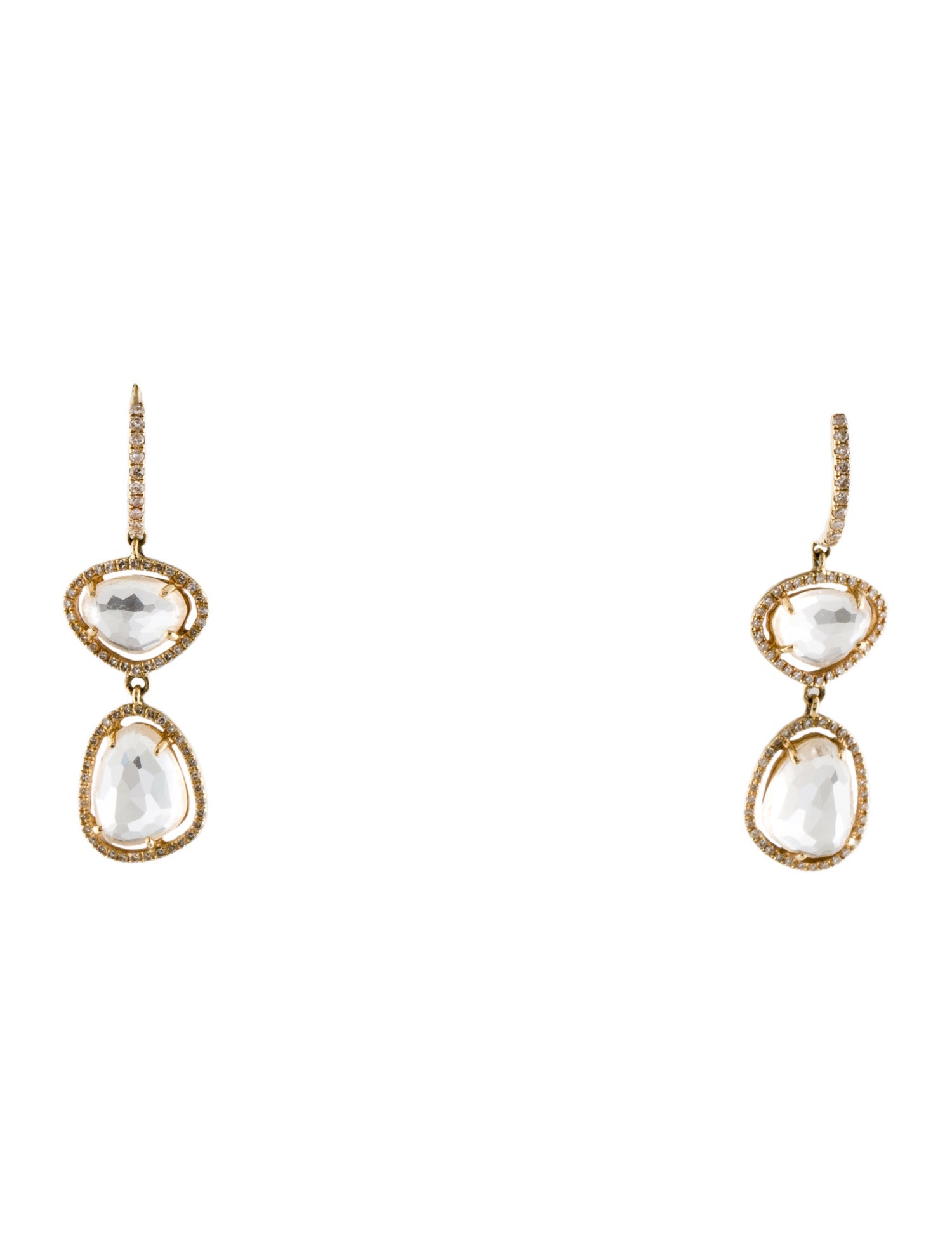 Anne Sisteron 14K Topaz & Diamond Drop Earrings