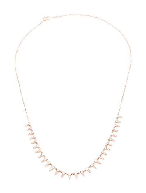 Anne Sisteron 14K Diamond Spikes Collar Necklace