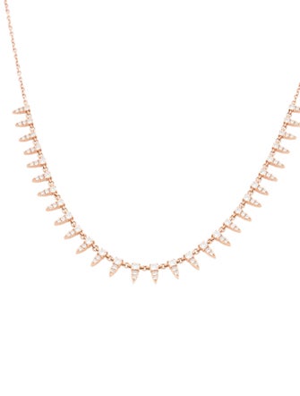 Anne Sisteron 14K Diamond Spikes Collar Necklace