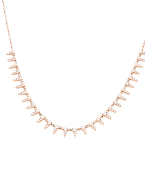 Anne Sisteron 14K Diamond Spikes Collar Necklace