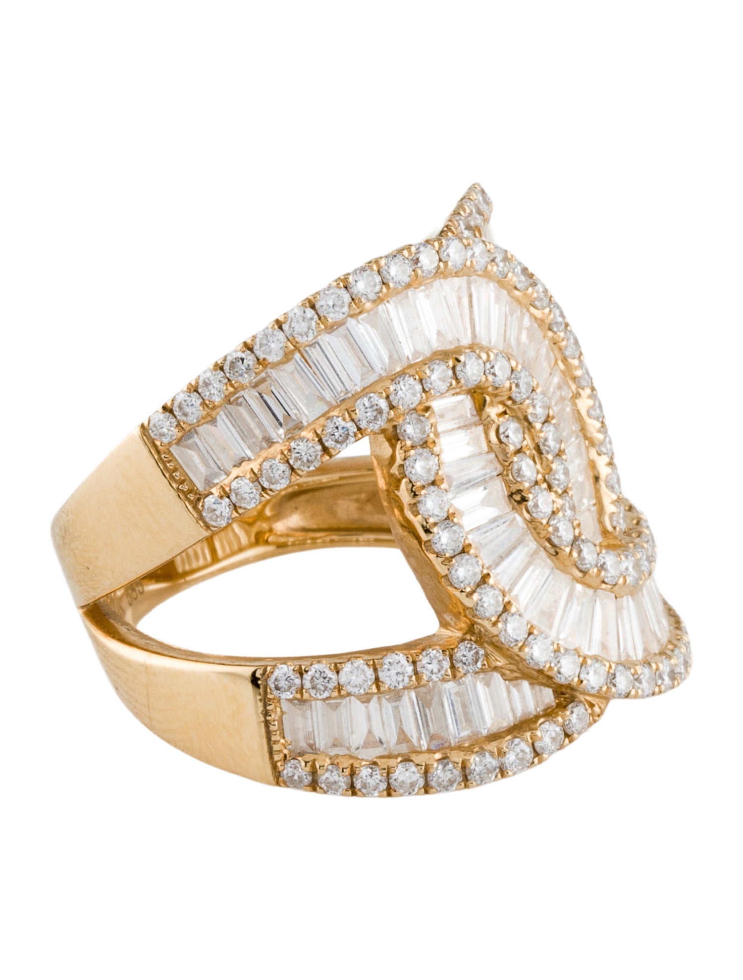 Anne Sisteron 14K Diamond Cigar Ring