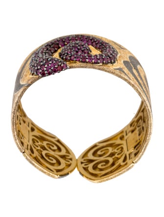 Alex Soldier 14.30ctw Rhodolite Swirl Cuff