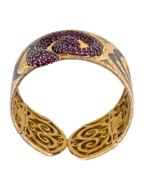 Alex Soldier 14.30ctw Rhodolite Swirl Cuff