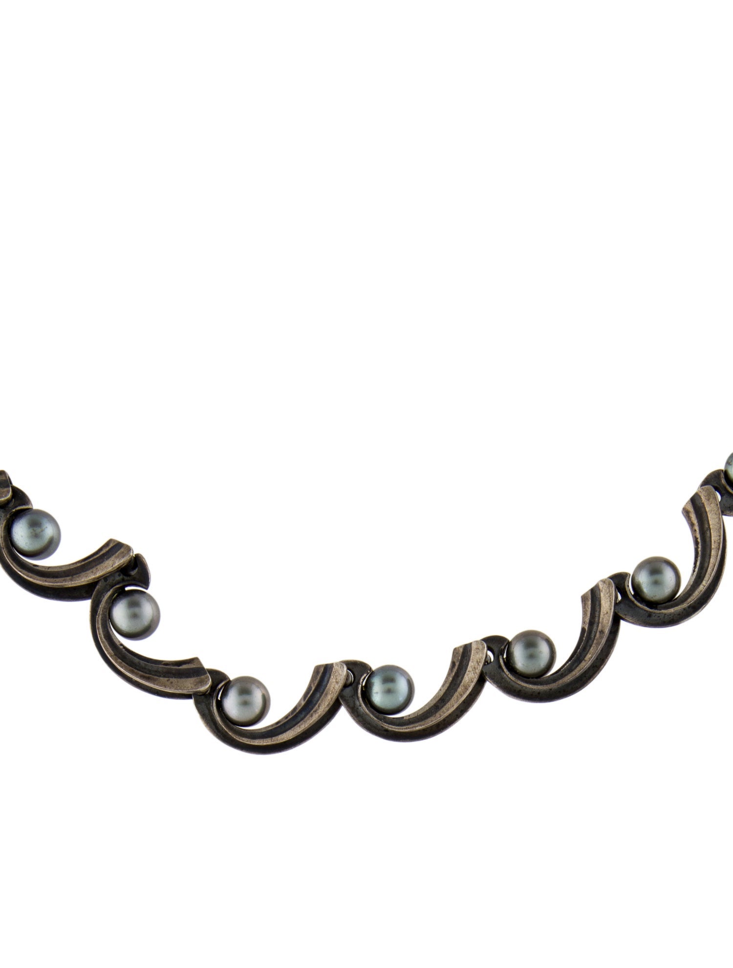 Alex Soldier Pearl Scalloped Collar Necklace