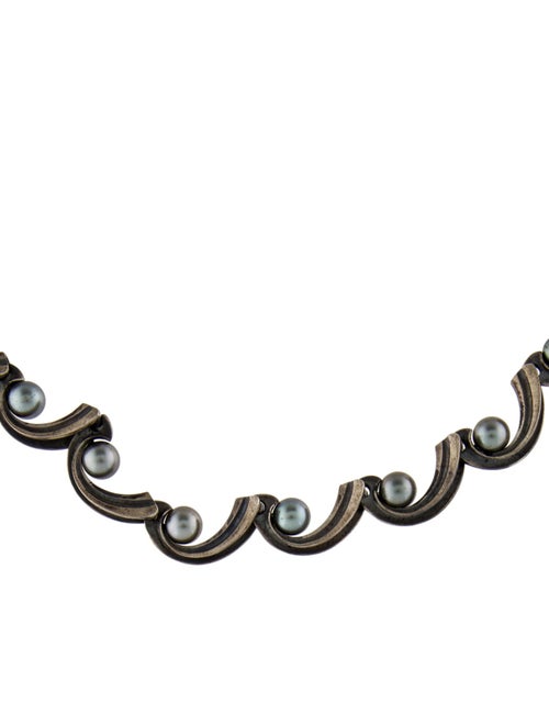 Alex Soldier Pearl Scalloped Collar Necklace