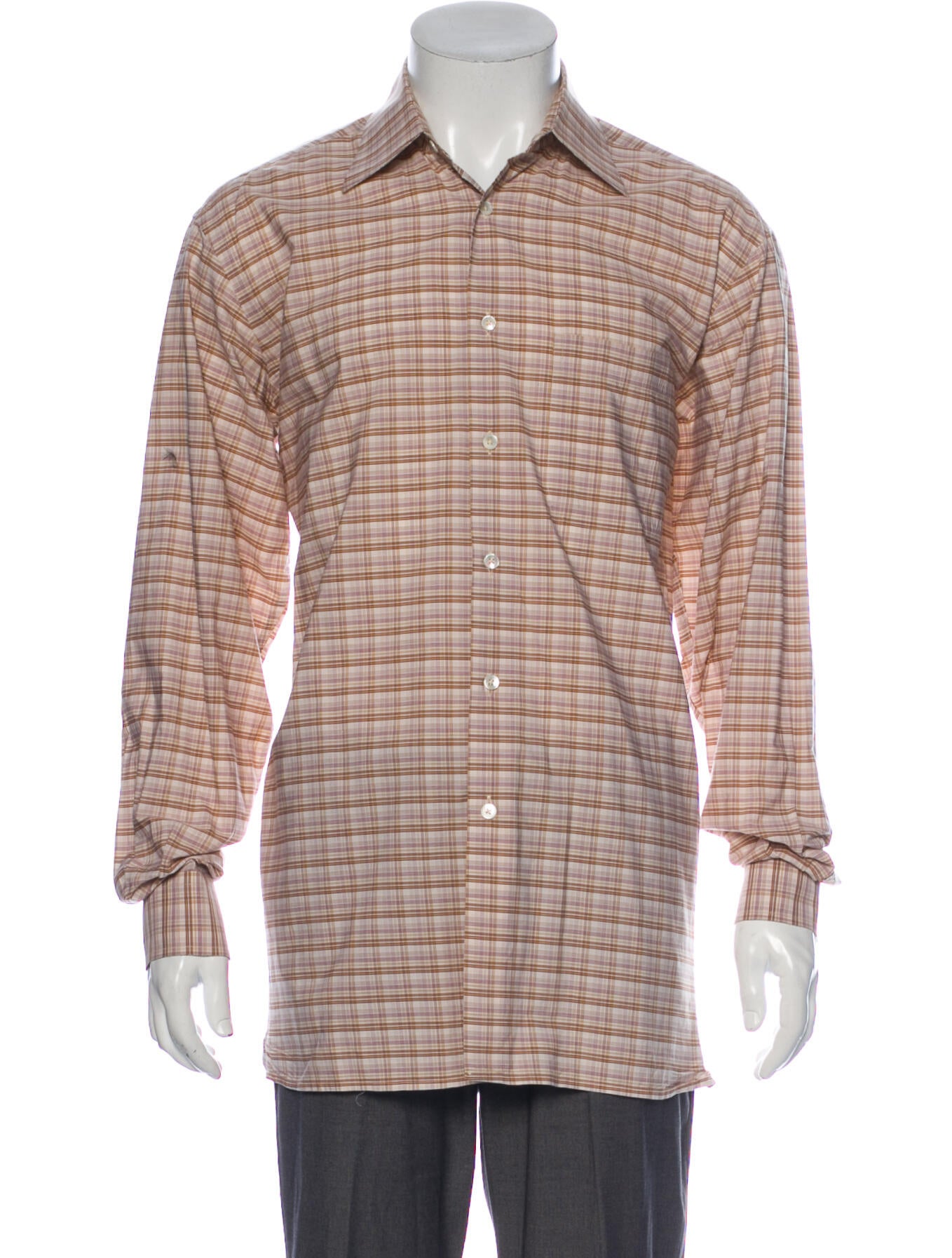alfred dunhill dress shirts Alfred Dunhill London Purple Long Sleeve Pocket Dress Shirt 17.5 L