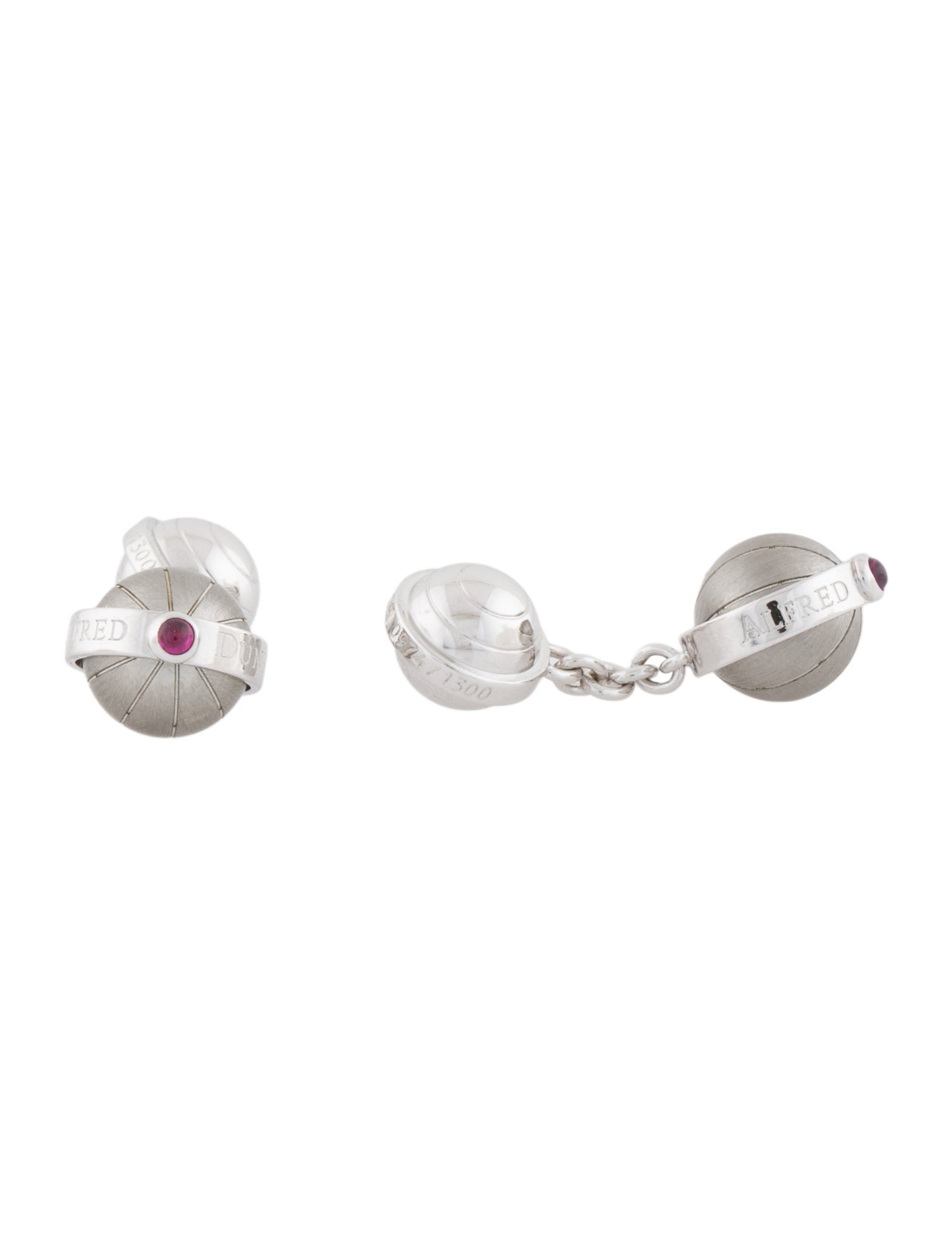 Alfred Dunhill Ruby Longitude Globe Cufflinks