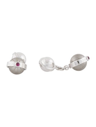 Alfred Dunhill Ruby Longitude Globe Cufflinks