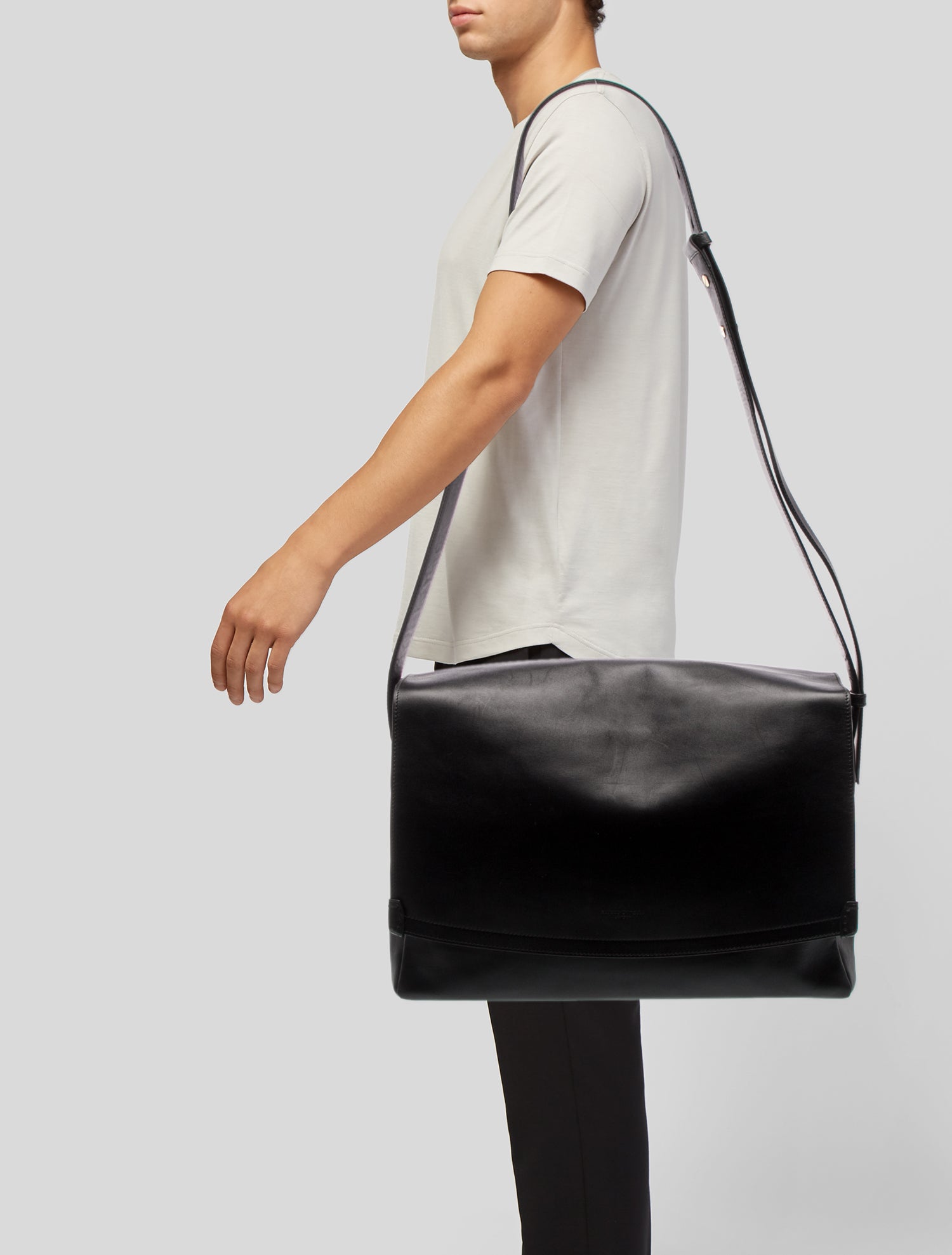 Alfred Dunhill Leather Messenger Bag