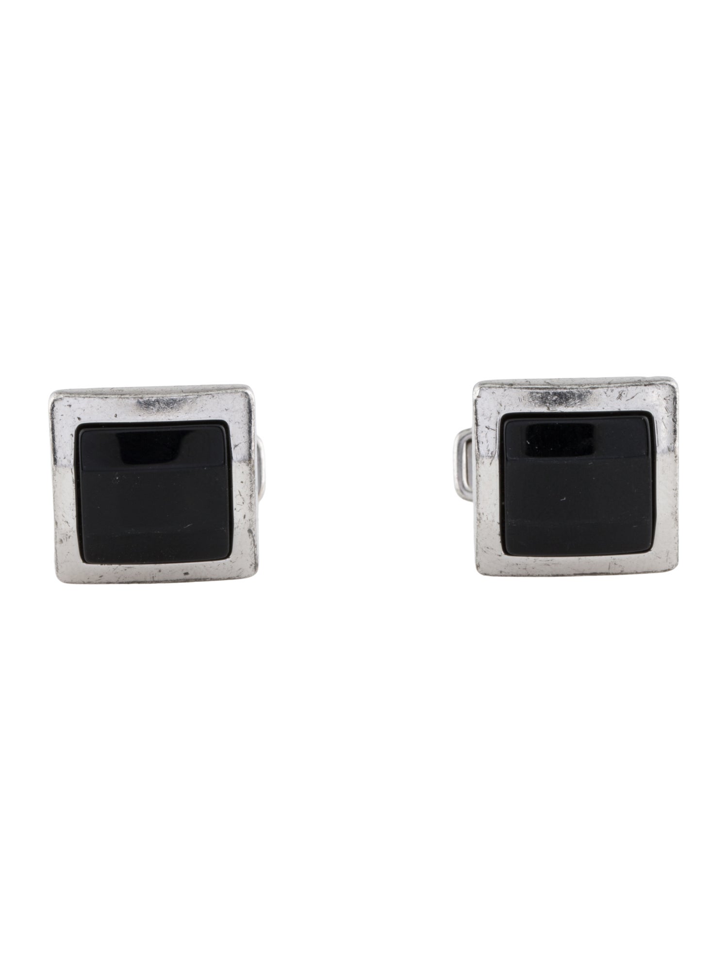 Alfred Dunhill Onyx Square Cufflinks
