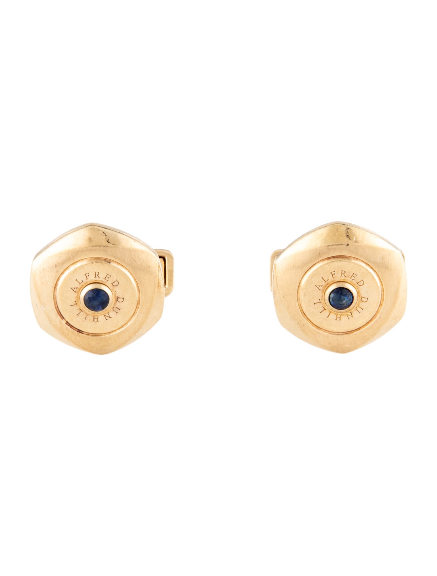 Alfred Dunhill Sapphire Hexagon Cufflinks