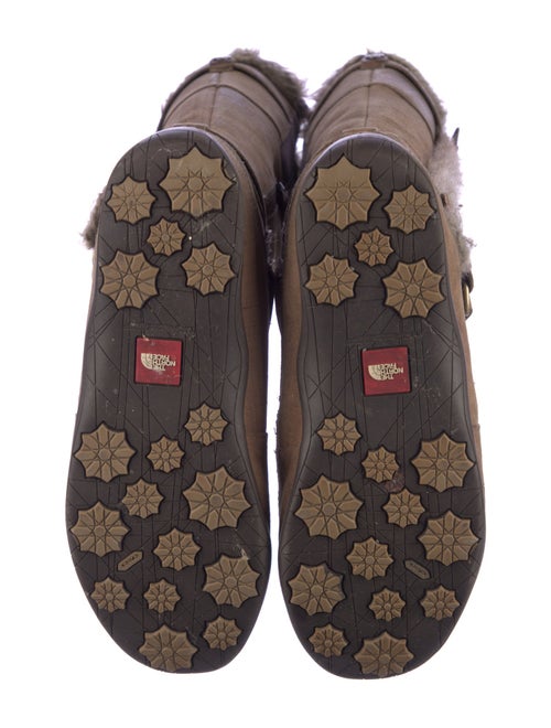 CDG x The North Face Leather Fur Trim Riding Boots