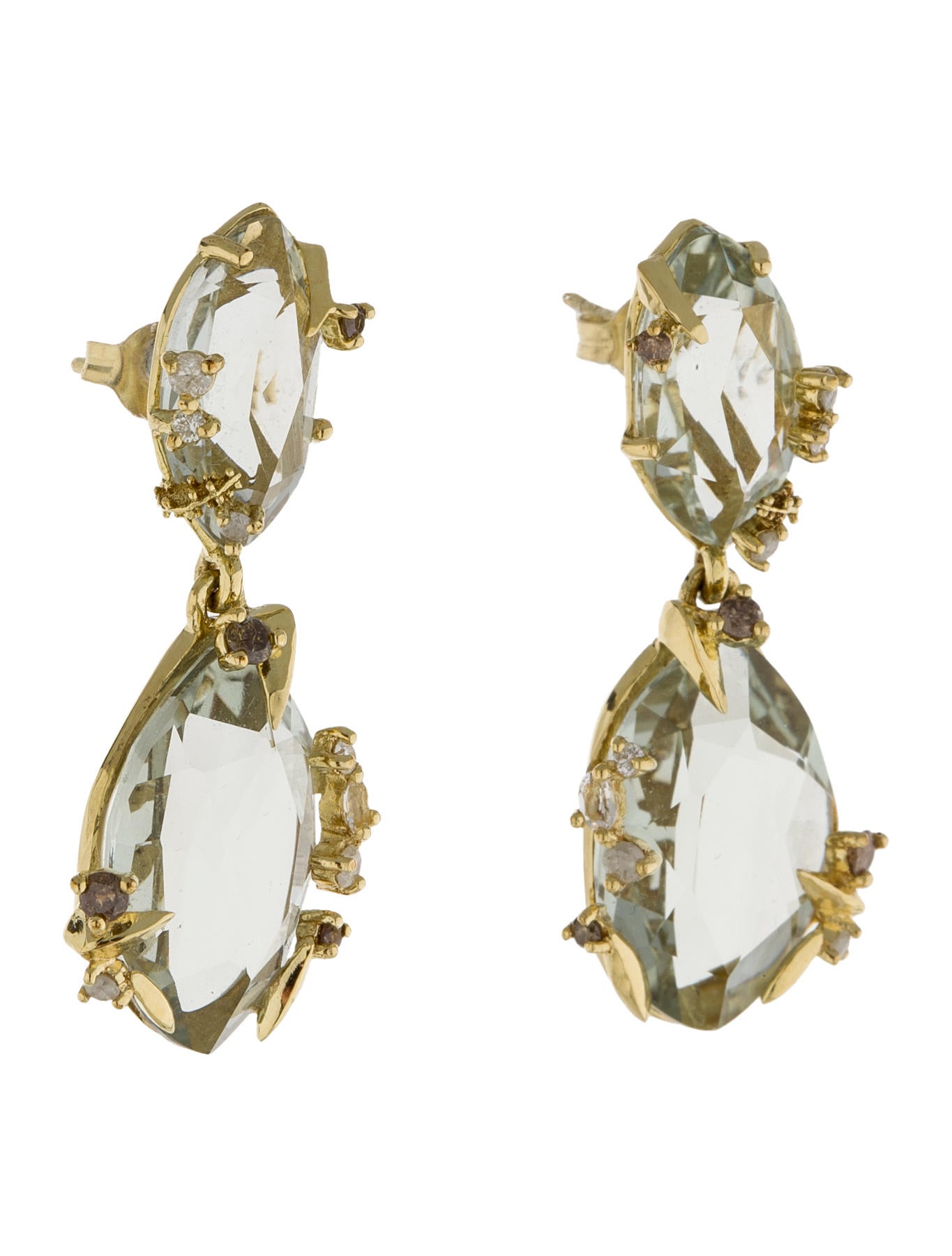 Alexis Bittar Fine Jewelry Amethyst and Diamond Drop Earrings Earrings AFJ20107 The RealReal