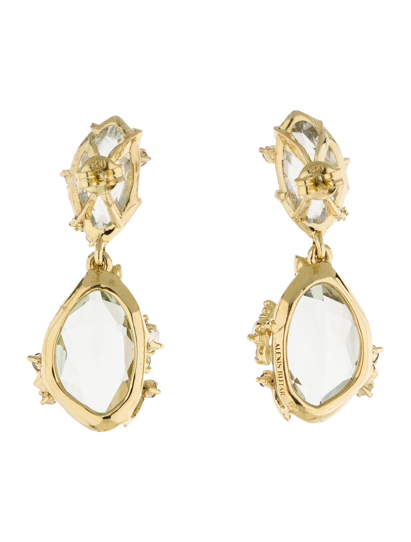 Alexis Bittar Fine Jewelry Amethyst and Diamond Drop Earrings Earrings AFJ20107 The RealReal