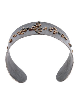 Annie Fensterstock Sapphire & Diamond Cuff