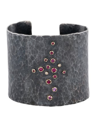 Annie Fensterstock Sapphire & Diamond Cuff