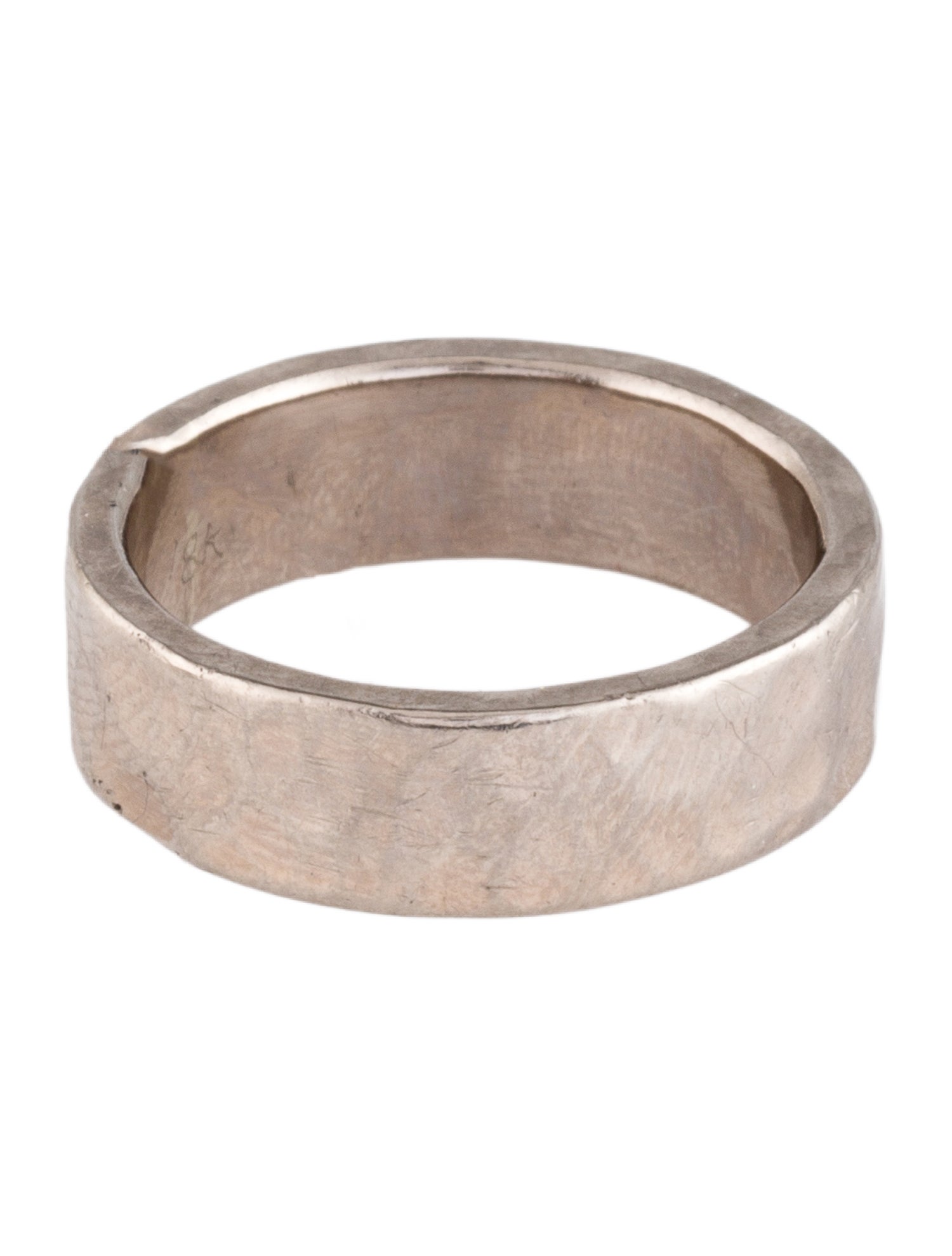 Annie Fensterstock 18K Hammered Band