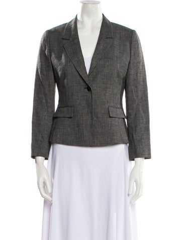 Giada Jackets Virgin Wool Plaid Print Blazer M