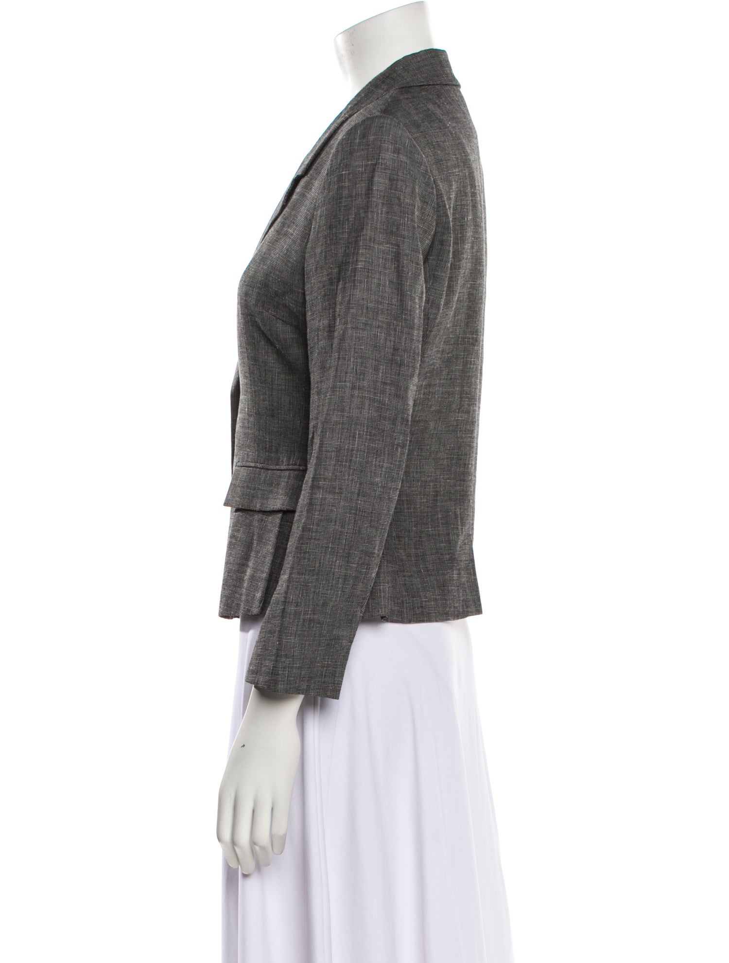 Giada Virgin Wool Plaid Print Blazer