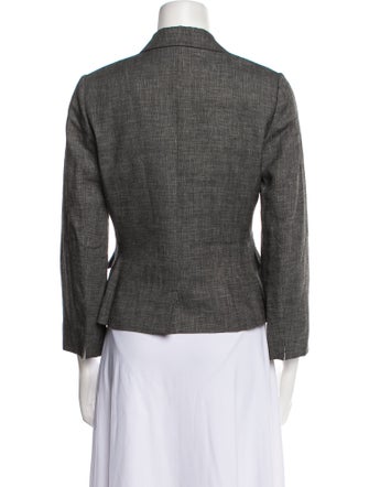 Giada Virgin Wool Plaid Print Blazer