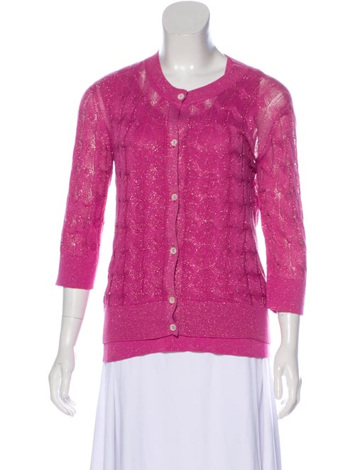 Agnona Cable Knit Cardigan Set Pink