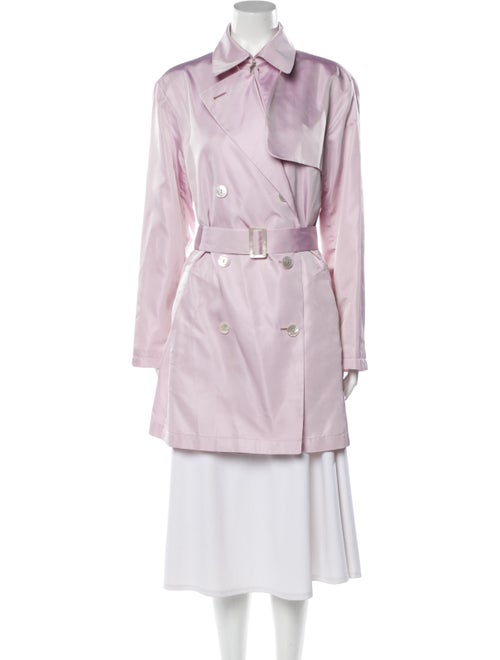 Agnona Silk Trench Coat Purple