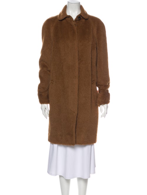 Agnona Alpaca Fur Coat Brown