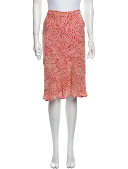 Agnona Printed Knee-Length Skirt Pink