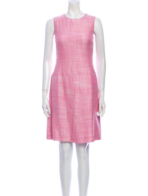Agnona Silk Knee-Length Dress Pink