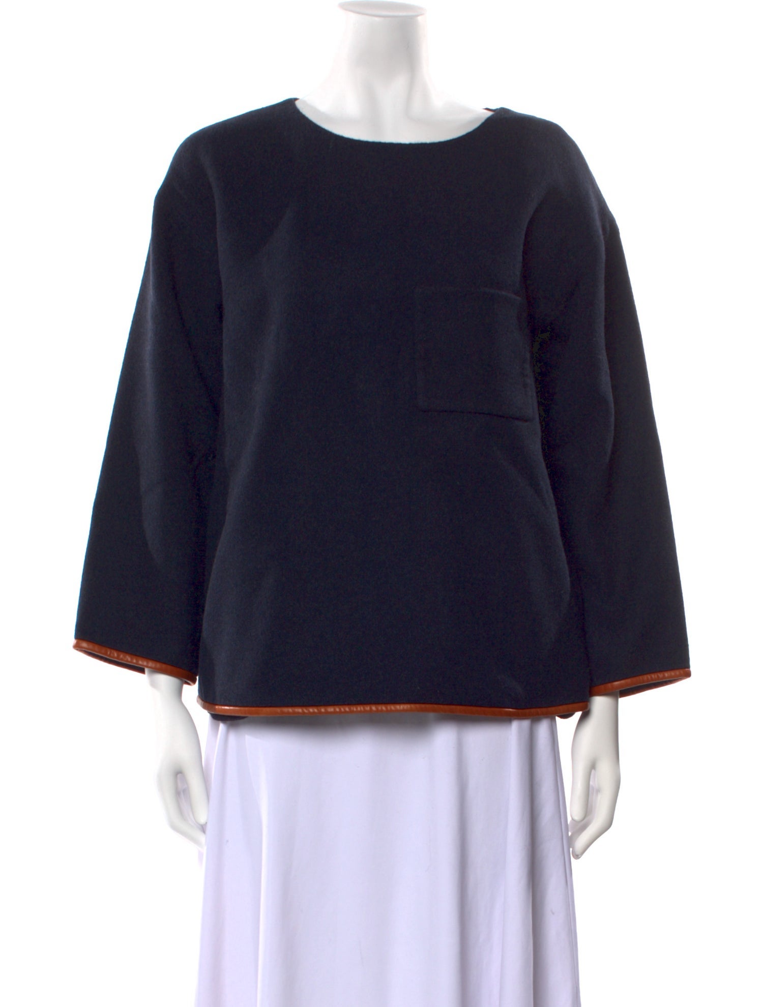 Agnona Wool Bateau Neckline Sweatshirt w/ Tags
