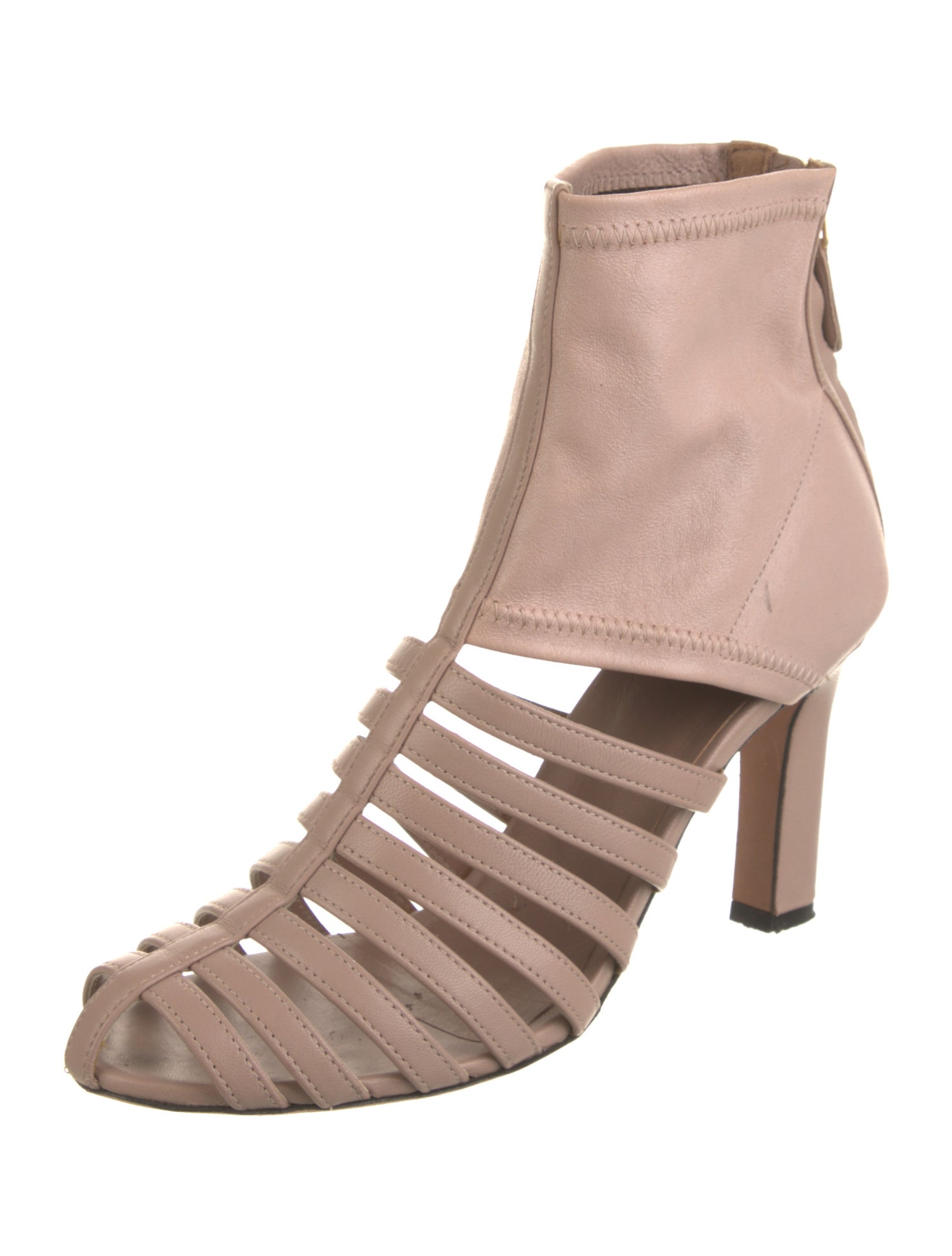 Agnona Leather Gladiator Sandals