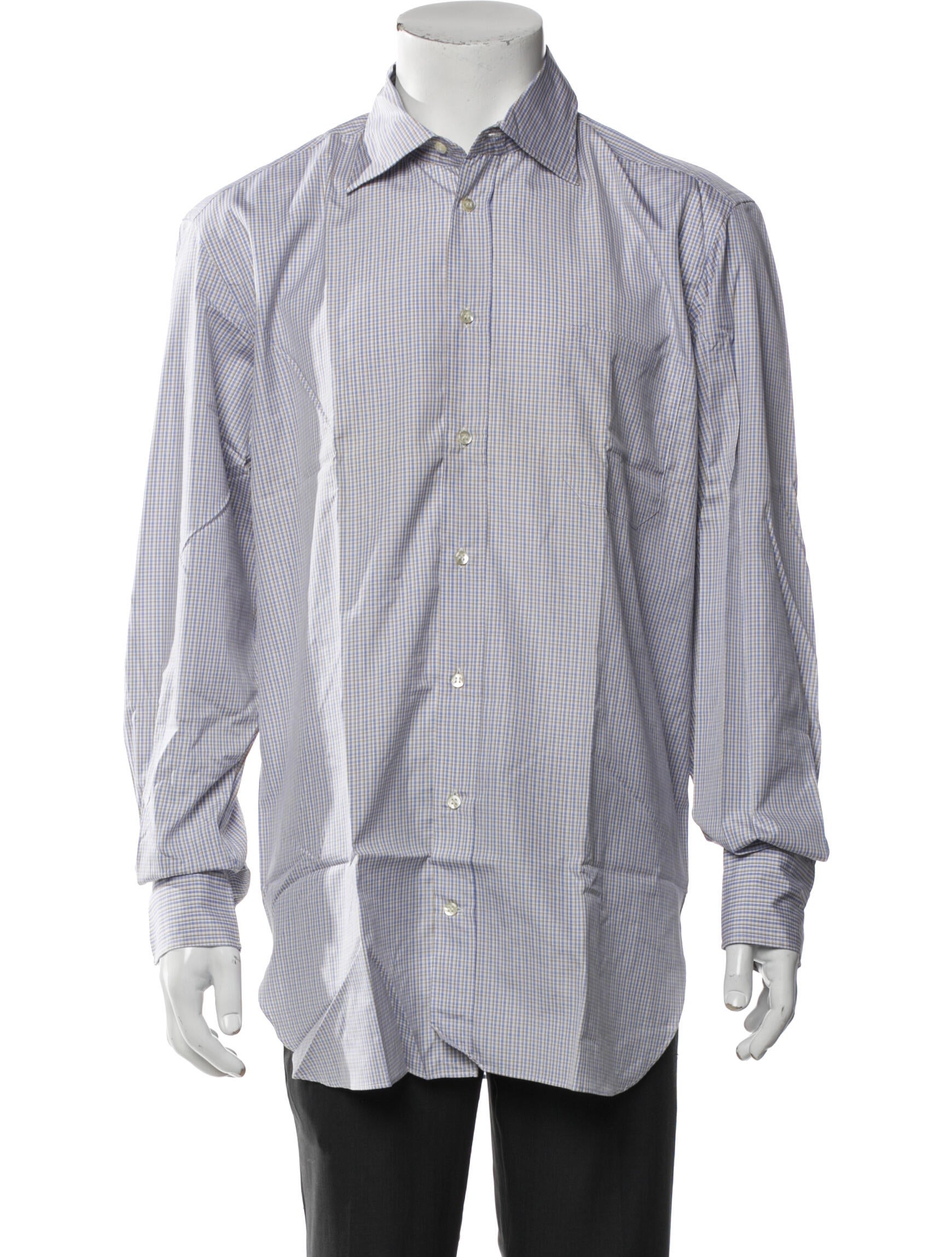 Agnona Plaid Print Long Sleeve Shirt