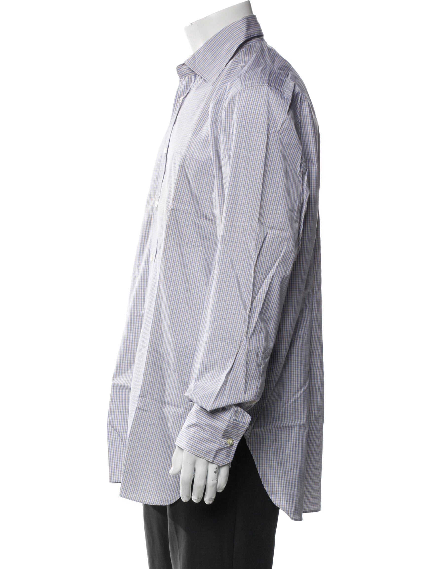 Agnona Plaid Print Long Sleeve Shirt