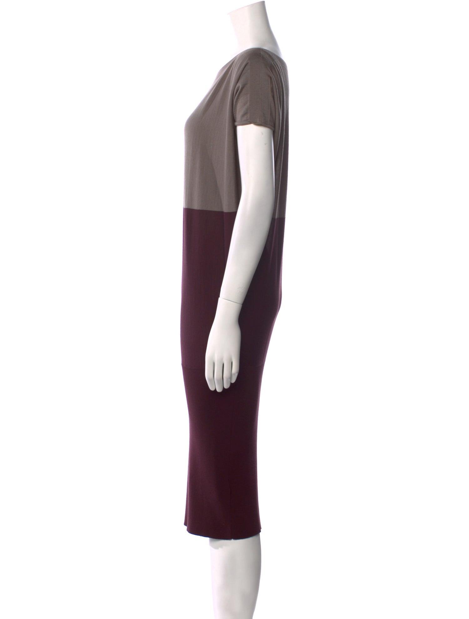 Agnona Colorblock Pattern Knee-Length Dress w/ Tags