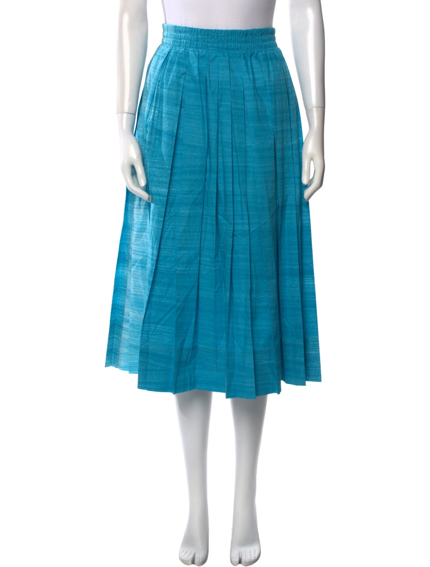 Agnona Pleated Accents Midi Length Skirt