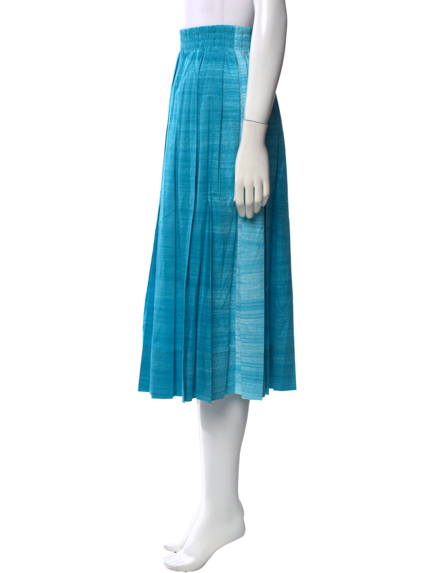 Agnona Pleated Accents Midi Length Skirt