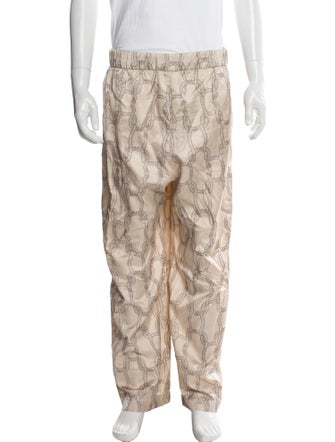 Agnona Silk Printed Pajama Bottoms
