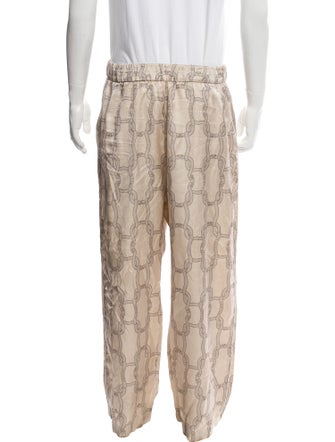Agnona Silk Printed Pajama Bottoms