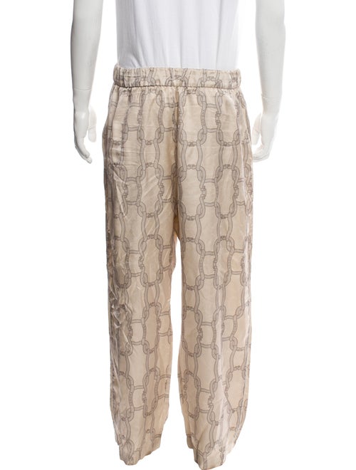 Agnona Silk Printed Pajama Bottoms