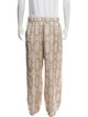 Agnona Silk Printed Pajama Bottoms